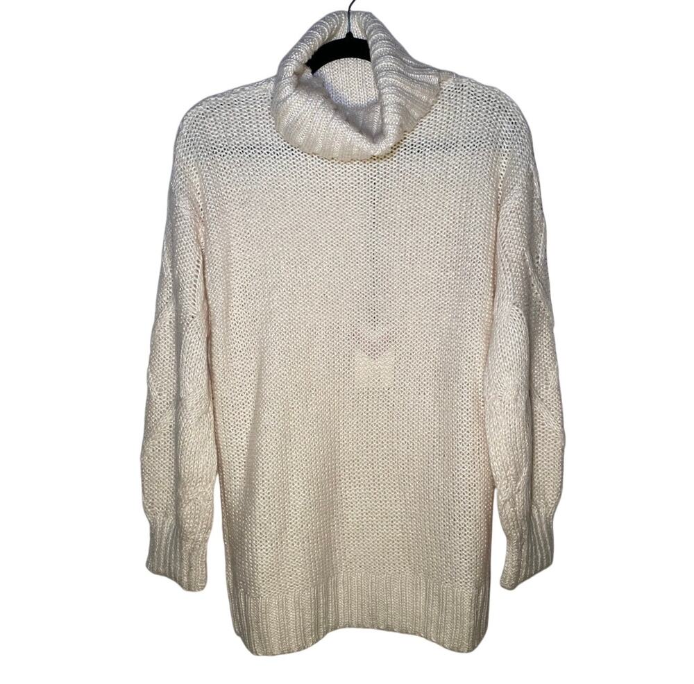 Pink Rose - Ivory Knit Turtleneck Sweater - New With Tags XS